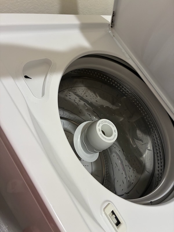 Cleaned top-load washing machine drum